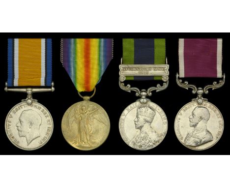Four: Sergeant D. J. Mobbs, Royal Field Artillery  British War and Victory Medals (22179 Cpl. D. J. Mobbs. R.A.); India Gener