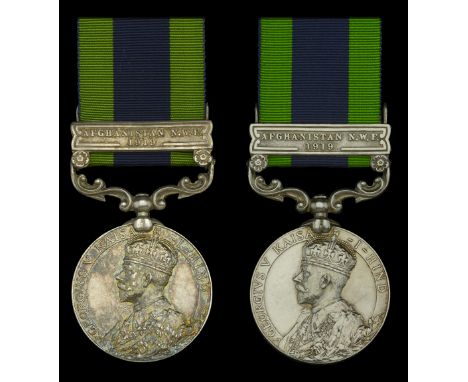 India General Service 1908-35, 1 clasp, Afghanistan N.W.F. 1919 (2) (G-20939 Pte. J. Mather, R. Suss. R.; G-23979 Pte. E. Lee