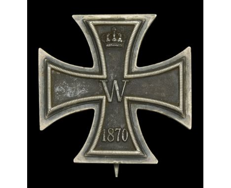 Germany, Prussia, Iron Cross 1870, First Class breast badge, silver with iron centre, a scarce example from the Franco-Prussi