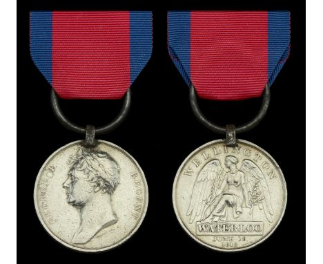 The Waterloo medal awarded to Lieutenant Henry Vassall Webster, 9th Light Dragoons, aide-de-camp to the Prince of Orange at t