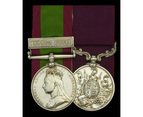 Pair: Trumpeter W. R. McGregor, Royal Horse Artillery  Afghanistan 1878-80, 1 clasp, Ahmed Khel (4661. Trumpr. W. R. Mc.Grego