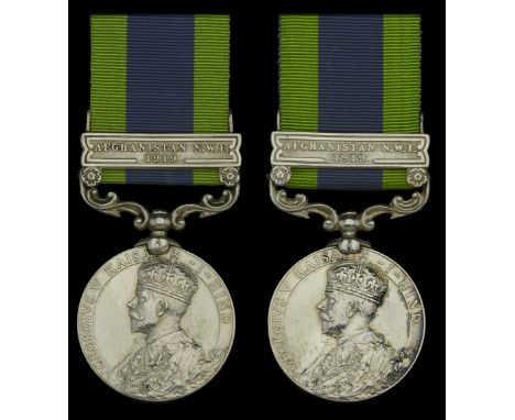 India General Service 1908-35, 1 clasp, Afghanistan N.W.F. 1919 (2) (10850 Pte. T. F. Easter. L’pool. R.; 51695 Pte. H. Perry