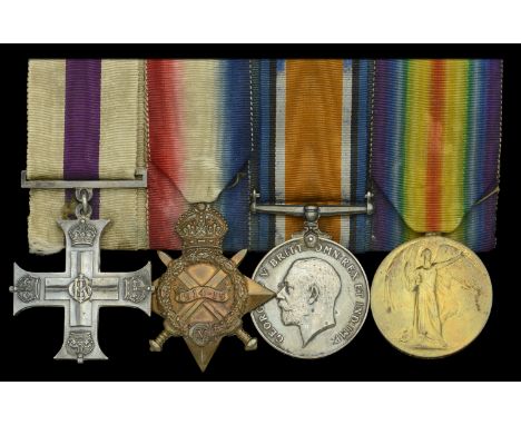 A Great War ‘Ypres’ M.C. group of four awarded to Lieutenant J. E. Dixon, 8th Battalion, South Staffordshire Regiment, who wa
