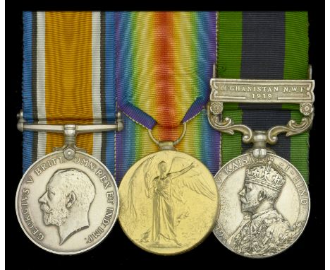 Three: Lieutenant W. E. D’Angibau, 1/7th Battalion, Hampshire Regiment, attached Machine Gun Corps  British War and Victory M