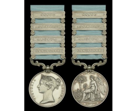 The unique 4-clasp Army of India medal to Lieutenant-Colonel William Cunninghame, Deputy Quarter-Master General on Sir Arthur