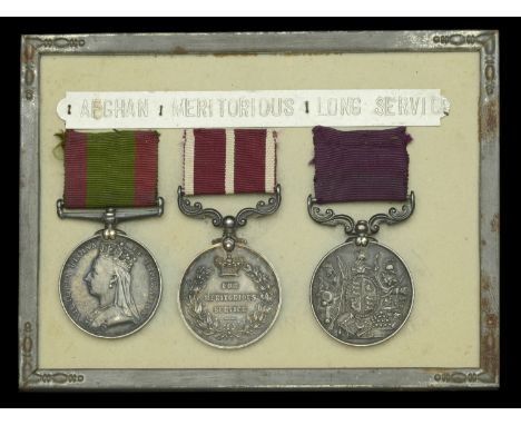 Three: Sergeant J. Bogie, Royal Artillery, recipient of an Annuity M.S.M. in 1933  Afghanistan 1878-80, no clasp (5427. Gunr.