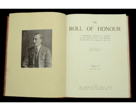 The presentation copy of de Ruvigny’s The Roll of Honour, Volume V, given to the family of Lieutenant-Colonel W. L. Brodie, V