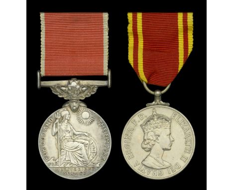 A fine Second War ‘Plymouth Blitz’ B.E.M. pair awarded to Auxiliary Fireman W. A. Edgecombe, Plymouth Auxiliary Fire Service,