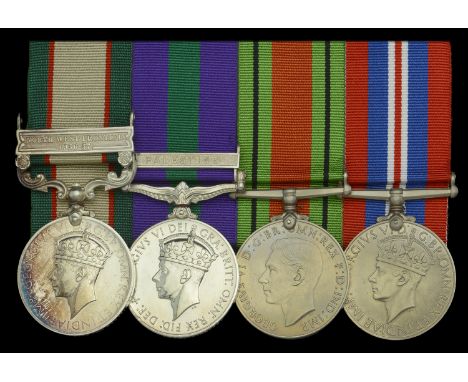 Four: Lieutenant P. A. A. Leir, Hampshire Regiment  India General Service 1936-39, 1 clasp, North West Frontier 1936-37 (2-Li