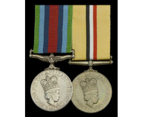 Pair: Operator Mechanic (Air Warfare) First Class A. W. R. Cooke, Royal Navy  Operational Service Medal 2000, for Sierra Leon