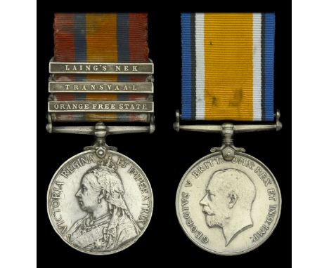 Pair: Driver R. Harrison, Royal Field Artillery  Queen’s South Africa 1899-1902, 3 clasps, Orange Free State, Transvaal, Lain
