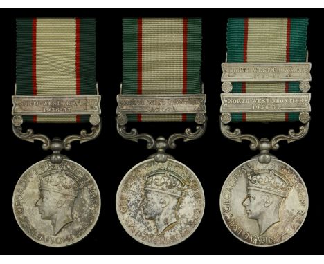 India General Service 1936-39 (3), 1 clasp (2), North West Frontier 1936-37 (6950 L-Naik Mehar Khan, 3-15 Punjab R.); North W