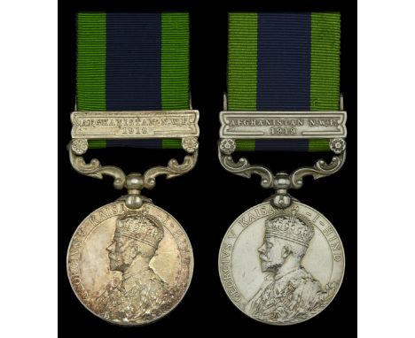 India General Service 1908-35, 1 clasp, Afghanistan N.W.F. 1919 (2) (8649 Pte. N. Lane, 2/Som. Lt. Infy.; 32535 Pte. R. W. St