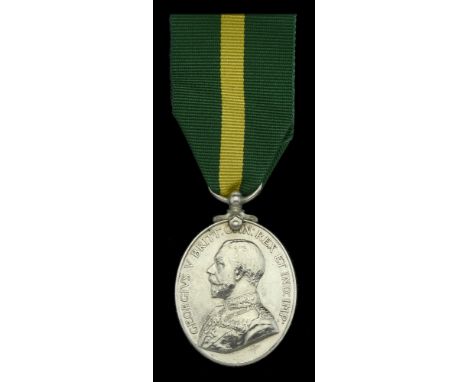 Territorial Force Efficiency Medal, G.V.R. (29 C.S. Mjr: W. E. Roberts. Hants: R.G.A.) very fine £50-£70  ---  Awarded his Te