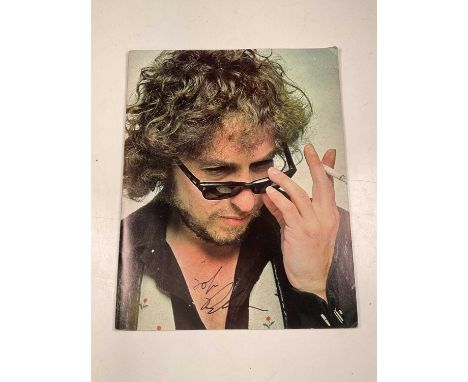 BOB DYLAN; a promotional large format pictoral booklet bearing the star's signature to the front cover. 