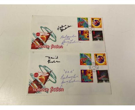 SCIENCE FICTION; two first day covers, one bearing signatures of Gerry and Silvia Anderson, the second bearing Gerry Anderson