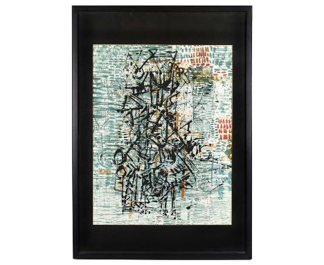 † STUART SUTCLIFFE (1940-1962); oil on paper, untitled, unsigned, 58 x 45cm, framed and glazed.  Provenance: Presented with c