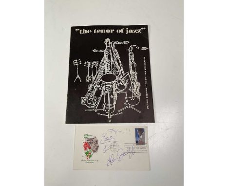 JAZZ; 'The Tenor of Jazz'; a booklet bearing numerous signatures including Lawrence 'Bud' Freeman, Ben Webster, Eddie Miller,