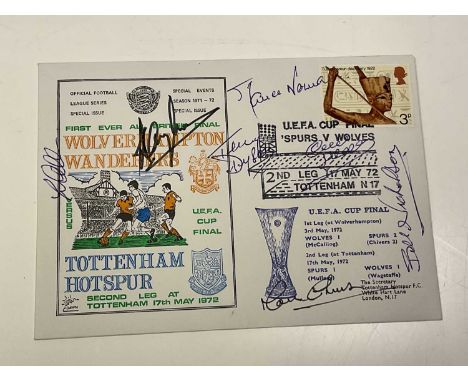 TOTTENHAM HOTSPUR; a first day cover bearing several signatures including Terry Dyson, Dave Mackay, Bill Nicholson etc., unfr