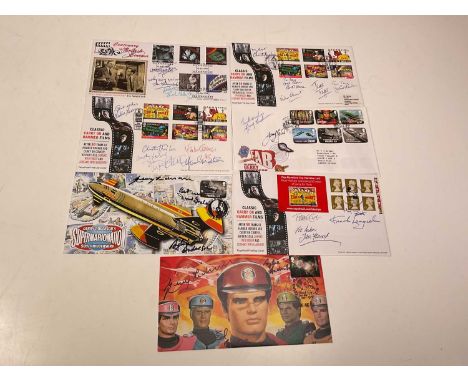 BRITISH TELEVISION AND FILM; a group of seven first day covers bearing numerous signatures (7). 