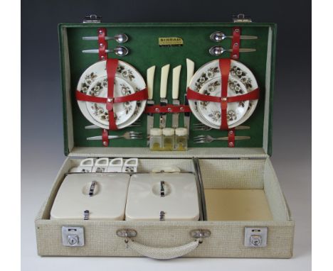 A Sirram picnic hamper, enclosing storage boxes, cutlery, plates, condiments etc 