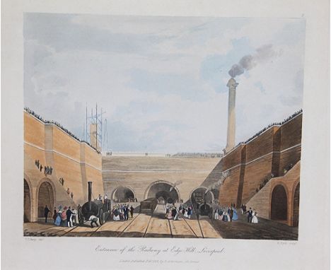 Henry Pyall after Thomas Talbot Bury,
thirteen coloured aquatints from the Liverpool to Manchester and London to Birmingham r