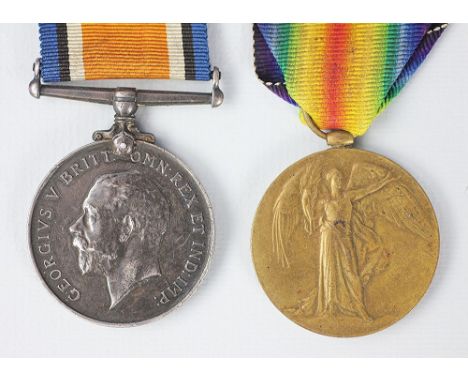 A World War I pair to 53545 Pte J. V. Walker Ches. R (Cheshire Regiment), comprising BWM and VM (2)