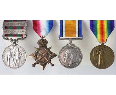 An India General Service medal group of four to 5797 Drumr A. Beere 2nd Bn Ryl Ir Rgt (Royal Irish Regiment), comprising IGS 