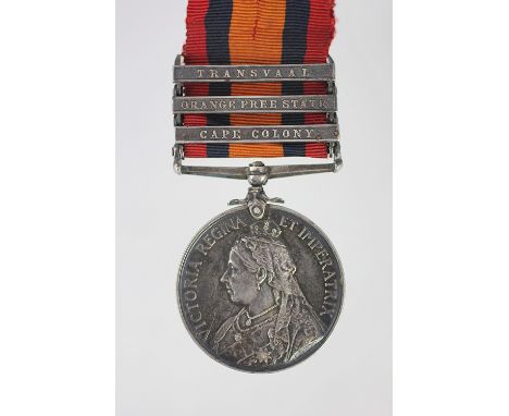 An 1899-1902 Queen's South Africa Medal to 30723 Cpl P. H. Johnson 1st Scottish horse (Yeomanry Regiment of the British Terri