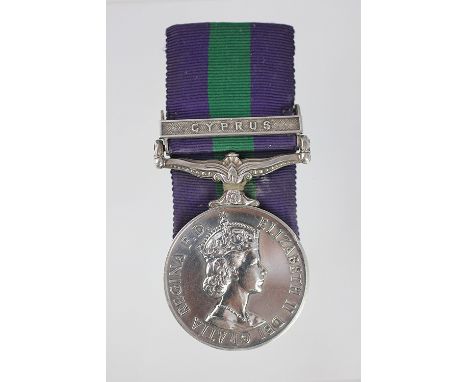 A 1918-62 General Service Medal to 23509851 Gdsm R. Porter. Gren Gds (Grenadier Guards), with Cyprus bar (1)