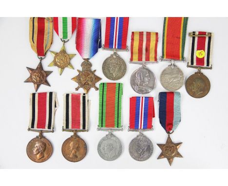 A collection of service medals, WWI - QEII, comprising a 1914-15 Star to 78810 Gnr. R. Graydon, R.F.A, a WM for 190553 SWPR S