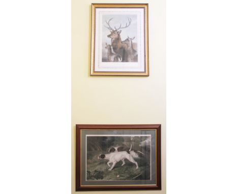 Thomas Landseer after Henry Landseer,
colour print,
The Deer family,
Thomas Agnew & Sons 1874,
65cm x 51.5cm - framed and gla