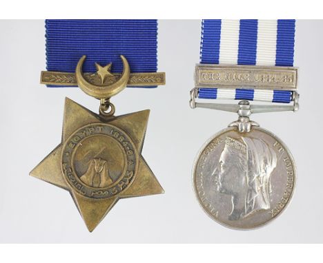 An 1882-89 Egypt Medal to 99 L/Corp: E. Morris 2/ Essex R, (2nd Essex Regiment), not dated, with The Nile 1884-85 bar, with a