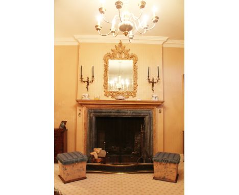 A pair of Edwardian mahogany fireside stools, with hinged tapestry tops, 40cm x 40cm