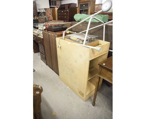 TWO LARGE FLOOR STANDING HOMEMADE SPEAKERS AND A LARGE HOMEMADE SPEAKER 