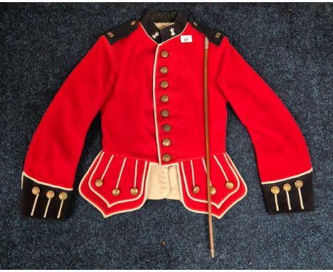 Pre WWI Scottish Military Red coat together with a military Black Watch swagger stick 