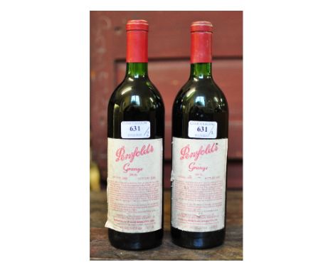A bottle of Penfold's Grange Bin 95, vintage 1983, bottled 1985, and another bottle, bears a label (2)     Condition report  