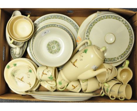 A Royal Doulton Celtic Jewel part dinner service, for six place settings, and a The Coppice part tea and coffee service (box)