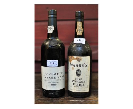 A bottle of Taylor's Vintage Port, 1985, and a bottle of Warre's Vintage Port, 1975 (2)