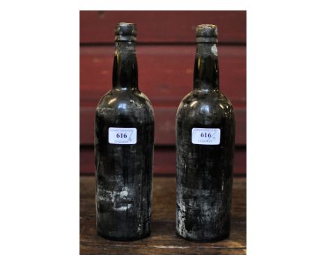 Two bottles of Dow's Vintage Port, 1960, no labels (2)   Condition report  Report by GHLevels on both are at the bottom of th