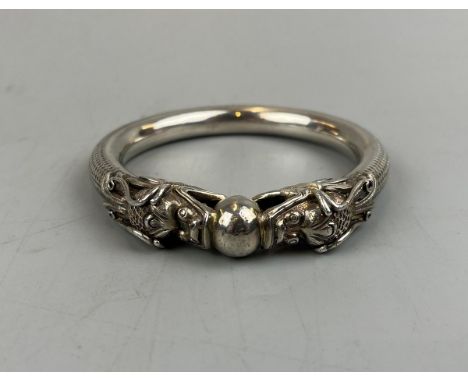 Vintage silver dragon bangle 