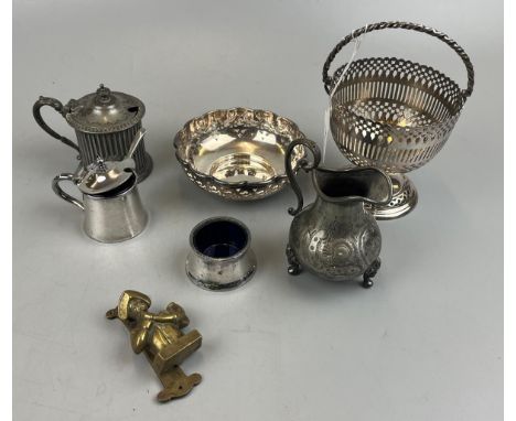 Metal ware to include silver plate pewter brass door knocker 