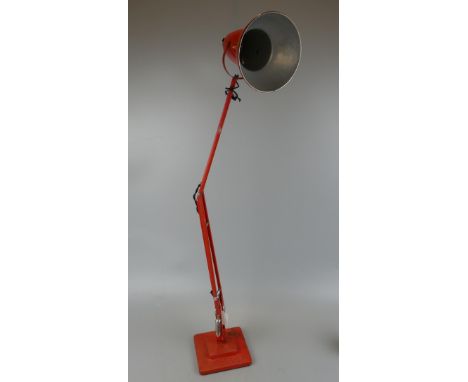 Anglepoise Lamp, No. 1227, with red finish and two-step base