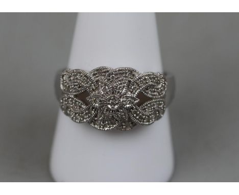 White gold and diamond ring - Approx. size: S 