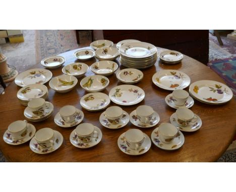 Collection of Royal Worcester Evesham pattern 