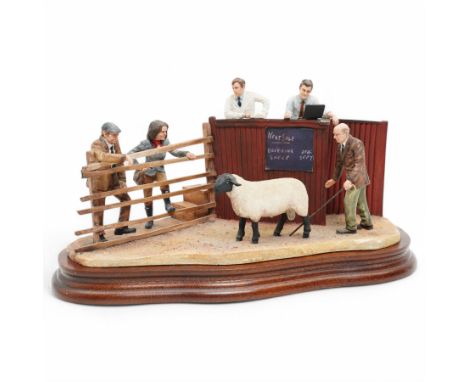 Border Fine Arts limited edition group 'What am I Bid? (Suffolk)' by Ray Ayres, model B0904  No.153/350, boxed and with certi