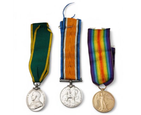 First World War Territorial Efficiency group of three medals to 136773 Cpl C H Sampson R.A. comprising British War Medal, Vic
