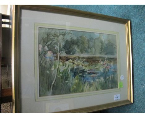 K BORAD
Marshland 
A Watercolour
Signed Lower Right
27cm x 37cm