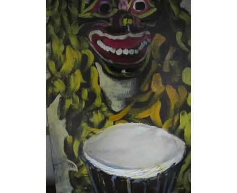 TOM BYRNE
African Mask with Drum
Oil on Board
Gately
Male Portrait
Mixed Media on Board