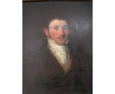 ENGLISH SCHOOL 19TH CENTURY
Head and Shoulder Portrait of a Gentleman
Oil on Panel
25cm x 19cm